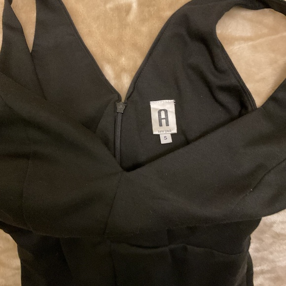 Black Jumpsuit by A New York Evereve Boutique double v neck - Picture 2 of 4